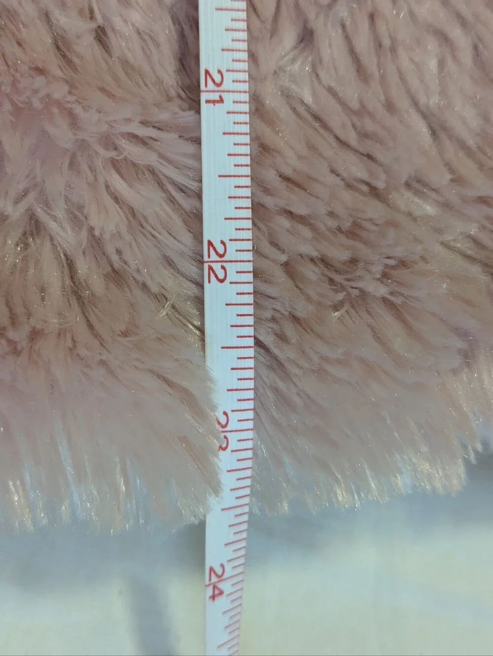 Plush Faux Fur Throw Blanket - Blush Pink Dorm Light Warm. Inside color Is Truer